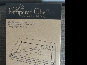 Secondary image for the Pampered Chef Coating Tray and Tool Auction Item