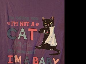 Secondary image for the I'm Not a Cat I'm a Baby T-Shirt Auction Item