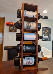 Secondary image for the Crate and Barrel Sheesham Wine Racks Auction Item