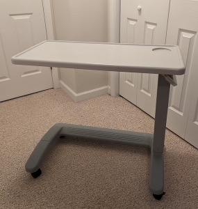 Primary image for the Vaunn Adjustable Overbed Bedside Table with Wheels Auction Item