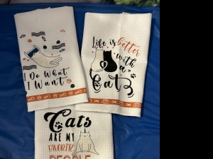 Primary image for the Funny Cat Towels (Set) Auction Item