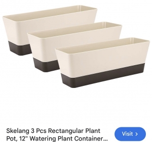 Primary image for the Skelang rectangular Plant pot (set of 3) Auction Item