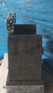 Secondary image for the Dark Bahama Blue Cremation Bench with Flag Auction Item