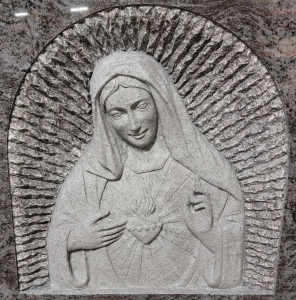 Primary image for the Dark Bahama Blue Hand Carved Blessed Mary in Niche  Auction Item