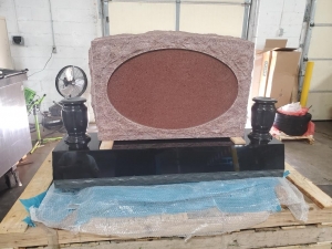 Secondary image for the Rubin Red JAD-506 - Oval Top, Front & Back Panel with Rock Work  Auction Item