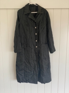 Primary image for the The Dressing Room vintage black satin ladies coat size 18 Auction Item