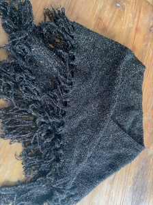 Primary image for the The Dressing Room vintage black and gold lurex shawl  Auction Item