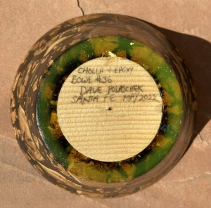 Secondary image for the Cholla Wood and Epoxy Bowl Auction Item