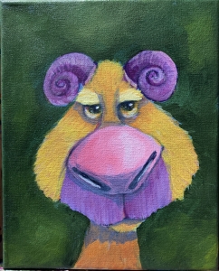 Primary image for the 'Hamish', an imaginary friend painting by Cindy Dauer Auction Item