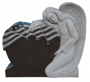 Primary image for the Midnight Black Custom Angel with Flag Draped Heart Auction Item