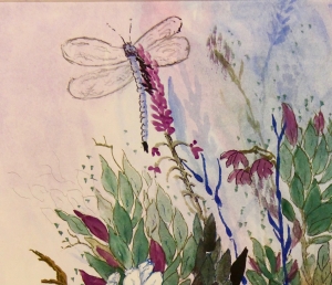 Secondary image for the Original framed watercolor and pen  Auction Item