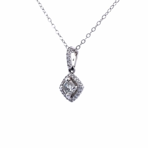 Secondary image for the One of a Kind Solitaire Diamond Pendant Auction Item