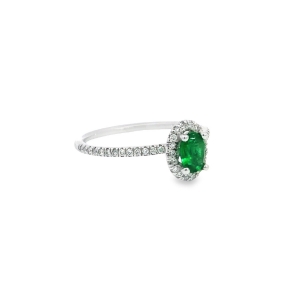 Secondary image for the Beautiful Emerald and Diamond Ring Auction Item