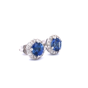 Primary image for the Stunning Tanzanite and Diamond Earrings Auction Item