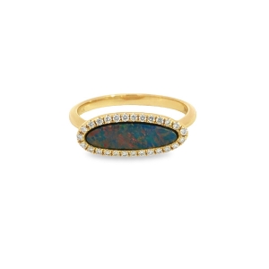 Primary image for the Unique Opal and Diamond Ring Auction Item