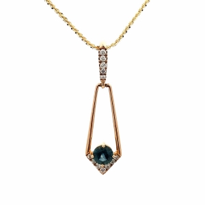 Primary image for the Montana Sapphire & Diamond Pendant Auction Item