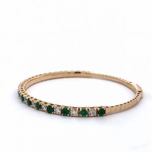 Secondary image for the Flexie Emerald and Diamond Bracelet Auction Item