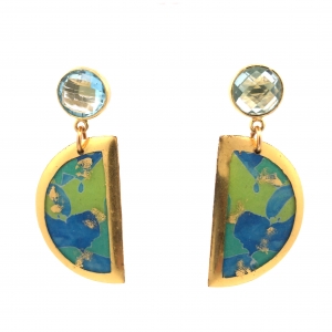 Primary image for the Colorful Gold Leaf Earrings Auction Item