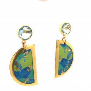 Secondary image for the Colorful Gold Leaf Earrings Auction Item