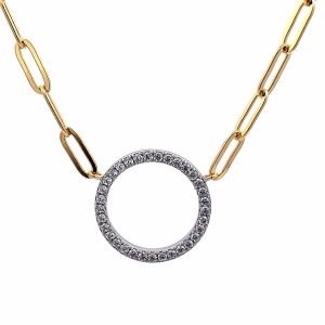 Secondary image for the Paperclip Circle Necklace Auction Item