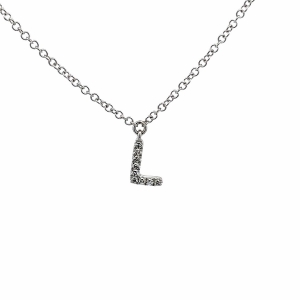 Primary image for the L Diamond Pendant Necklace Auction Item