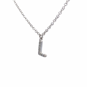 Secondary image for the L Diamond Pendant Necklace Auction Item