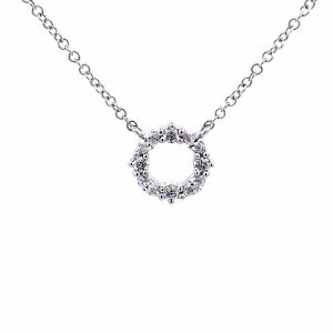 Primary image for the Diamond Circle Pendant Necklace Auction Item