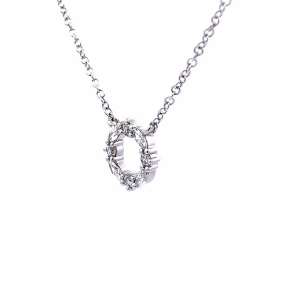 Secondary image for the Diamond Circle Pendant Necklace Auction Item