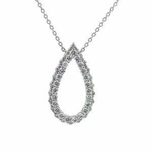 Primary image for the Diamond Open Pear Necklace Auction Item