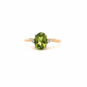 Primary image for the Oval Peridot and Diamond Ring Auction Item