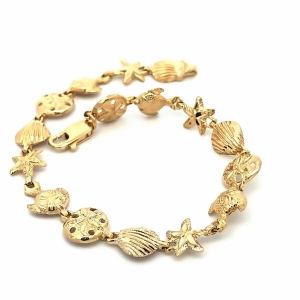 Secondary image for the Gold Sealife Bracelet Auction Item
