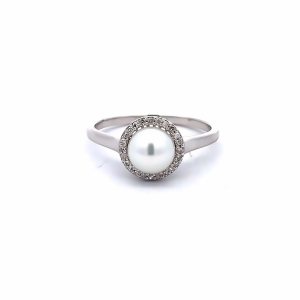 Primary image for the Pearl and Diamond Ring Auction Item