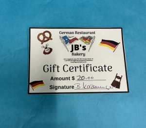 Secondary image for the JB German Bakery -Gift Card Auction Item