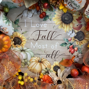 Secondary image for the I Love Fall Wreath Auction Item