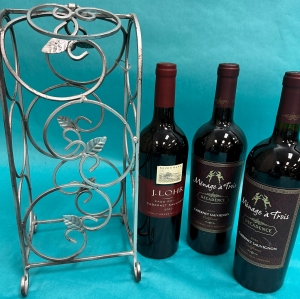 Primary image for the 3 Rack + 3 Bottles of Wine Auction Item