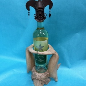 Primary image for the Wood Dolphin Rack + Wine Auction Item