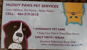 Secondary image for the Muddy Paws Pet Sitting Auction Item