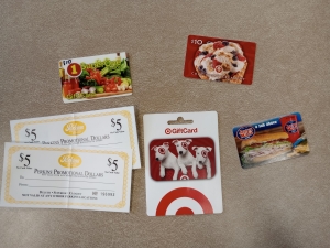 Primary image for the Item #10 Five (5) $10 Gift Cards Package Auction Item