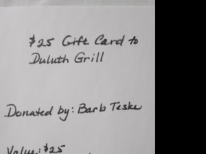 Secondary image for the Item #15 $25 Duluth Grill Gift Card Auction Item