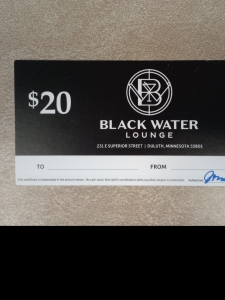 Primary image for the Item #39 $20 Blackwater Lounge Gift Certificate Auction Item