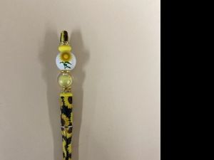 Primary image for the Yellow Floral Pen (Sunflower Bead) Auction Item