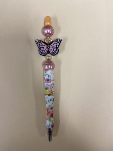 Primary image for the Purple Butterfly Floral Pen Auction Item
