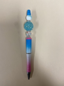 Primary image for the Blue & Pink Sparkle Bead Pen Auction Item