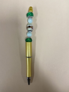 Primary image for the Gold & Green Bead Pen Auction Item