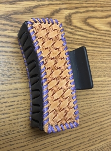 Primary image for the Leather Hair Clip (Purple Border) Auction Item