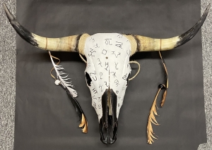 Primary image for the Painted Steer Skull #2 (Brands) Auction Item