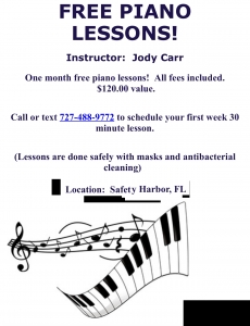 Secondary image for the Piano Lessons with Miss Jody! Auction Item