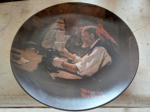 Primary image for the Norman Rockwell “The Ship Builder”. Limited Edition Plate Auction Item