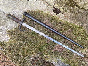 Primary image for the 1878 French St. Etienne Gras Sword Bayonet with matching scabbard Auction Item