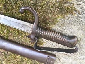 Secondary image for the Antique 1871 French Sword Bayonet, Chassepot St. Etienne, with matching scabbard Auction Item